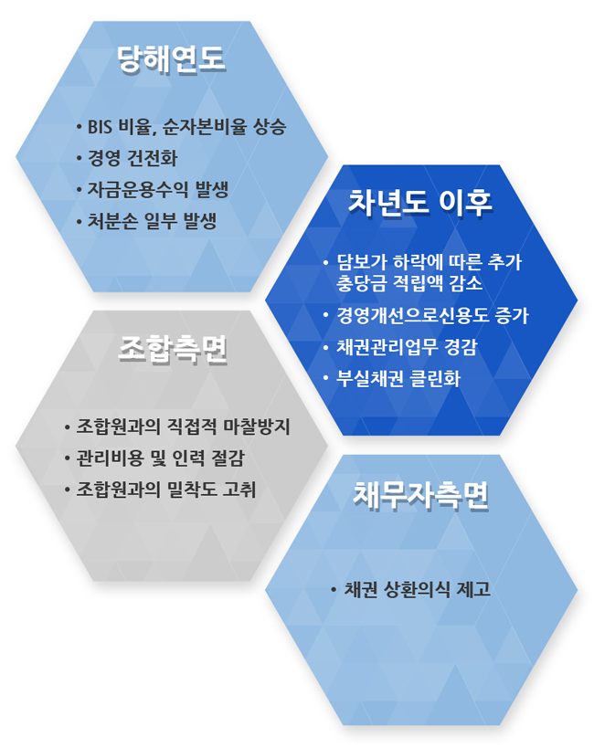 조합부실채권 정리의 효과